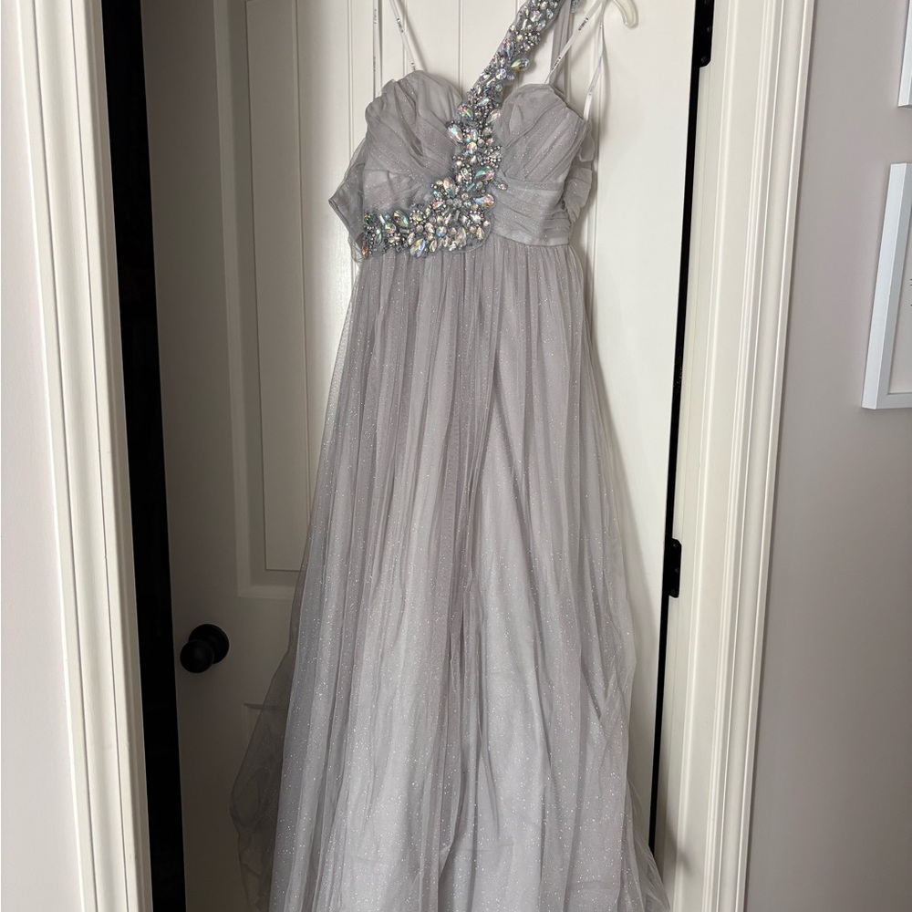 Elegant Gray Evening Gown